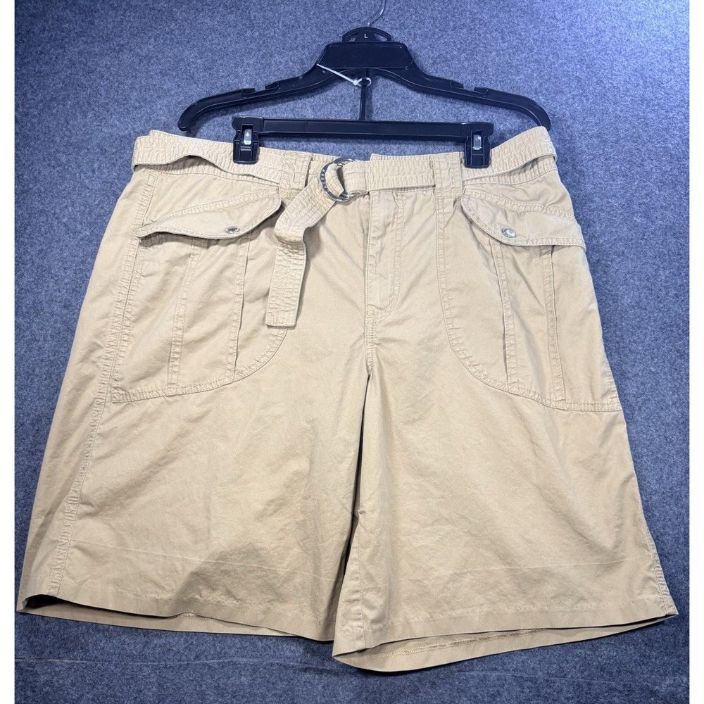 Lauren Ralph Lauren Khaki Belted‎ Cargo Shorts Size 16